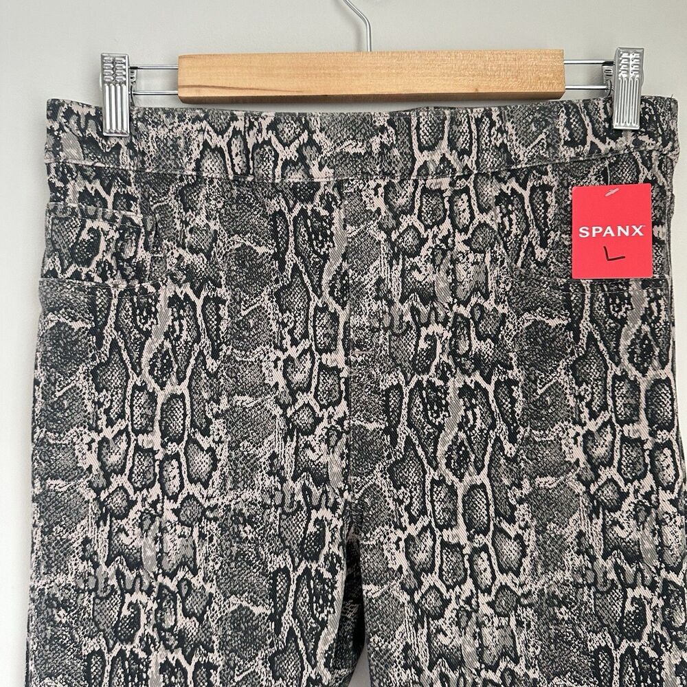 SPANX Jean-ish Ankle Leggings Women Size Large Snake Print Edgy Modern Punk NWT - Picture 5 of 8